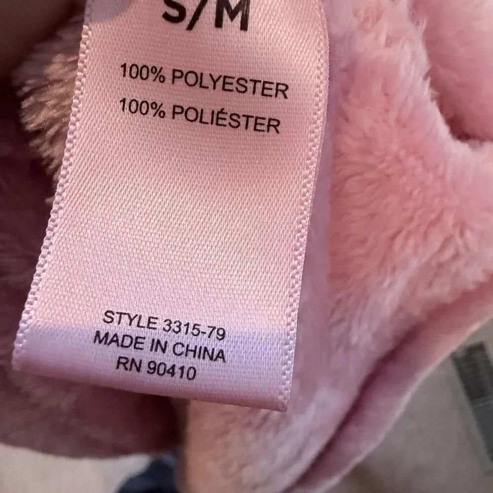 Juicy Couture Pink Plush Hooded Robe S/M Y2K Coquette Velour Spa Loungewear - Picture 4 of 16